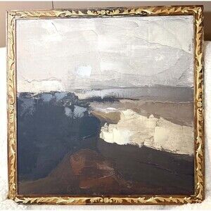 Dark Modern Abstract Framed  Threshold Studio McGee  Wall Art 28x28 Canvas READ